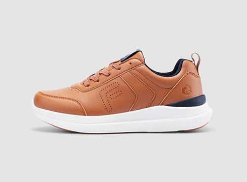 FitVille Men's BriskWalk Deluxe Lace-up Business Casual Sneaker V1