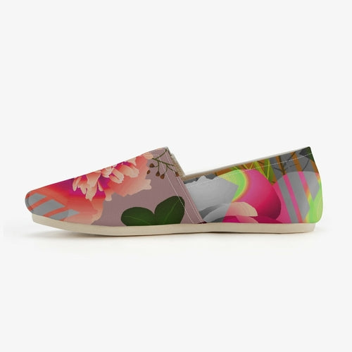 Jacki Easlick Couture Neon Floral Canvas Espadrilles