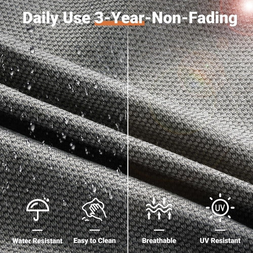 5 Piece Outdoor Patio Furniture with 3 Seat Sofa,Rattan Wicker