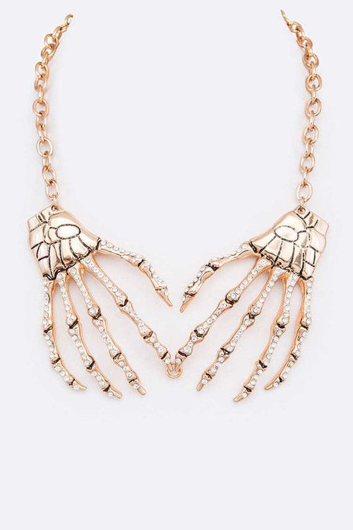 Iconic Skeleton Hands Necklace Set