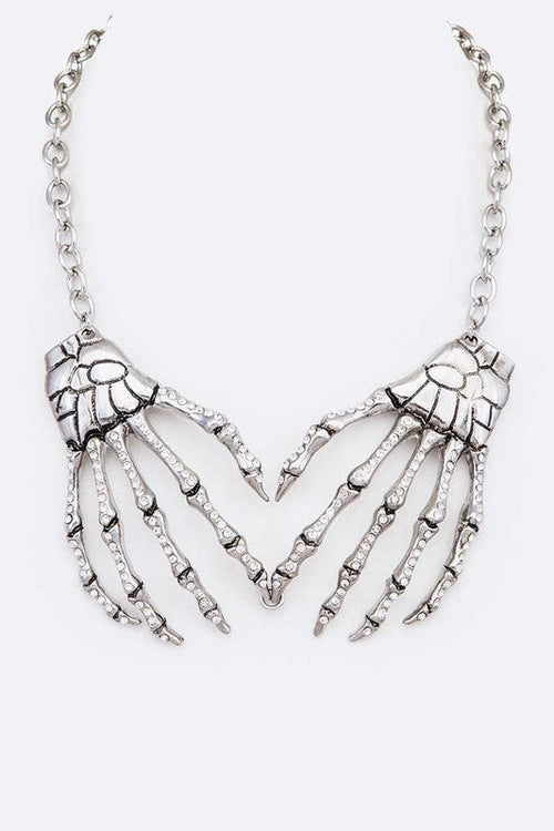 Iconic Skeleton Hands Necklace Set