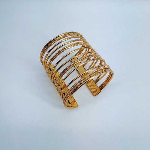 Gold Finish  Adjustable Cuff Bracelet