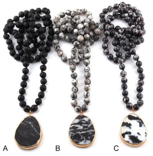 Black and White Statement Necklace