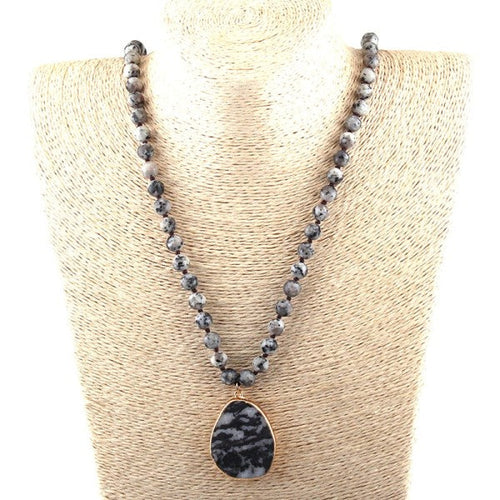 Black and White Statement Necklace