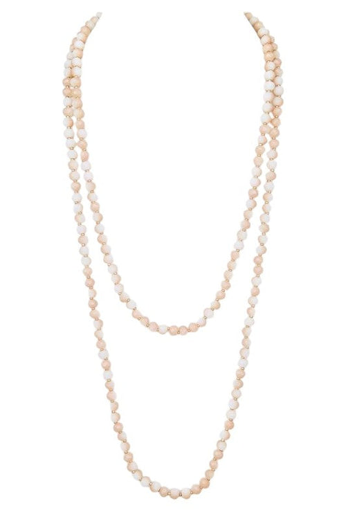 60 Station Faucet Beads Long Necklace