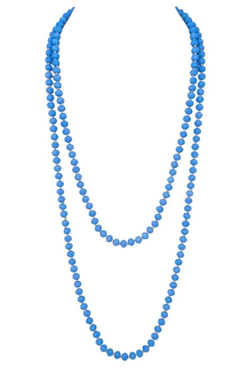 60 Station Faucet Beads Long Necklace