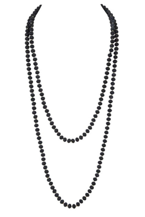 60 Station Faucet Beads Long Necklace