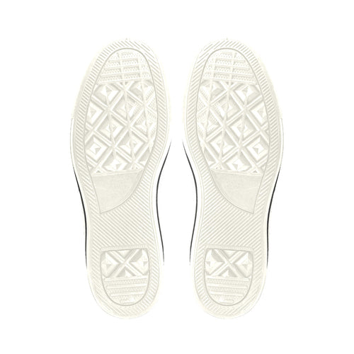 MAP AND SOME ILLUSTRATIONS High Top Action Leather Men's Shoes