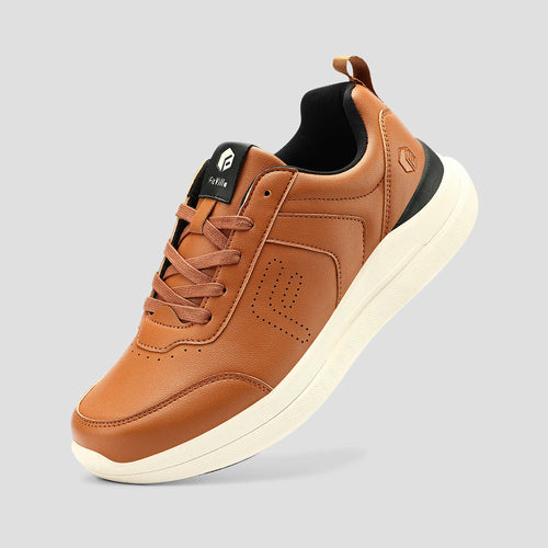 FitVille Men's BriskWalk Deluxe Lace-up Business Casual Sneaker V1