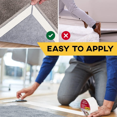 Carpet Tape Double Sided   2 In   120 Ft (40 Yards) Rug Tape Grippers