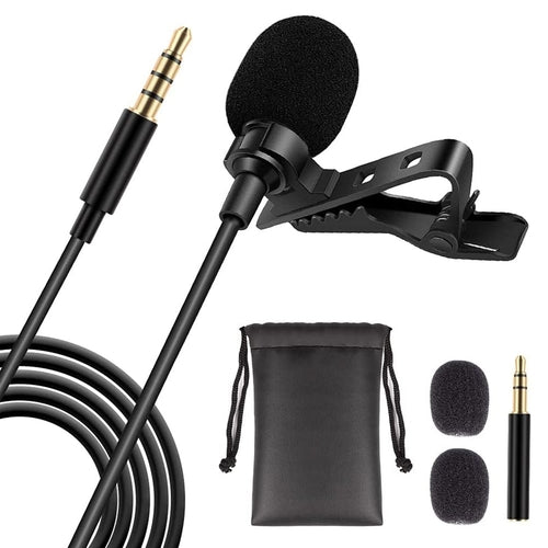 5Core Lavalier Microphone Clip On Professional Grade 3.5mm Lapel Mic