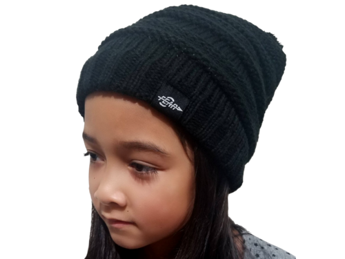 Warmest Plush Insulated Black Beanie Hat Winter Beanies Knitted Warm