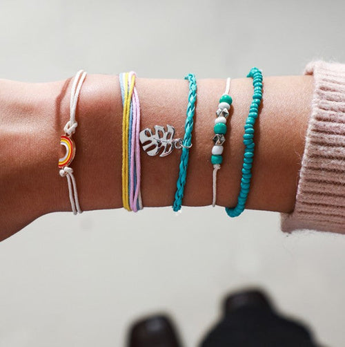 Summer Rainbow Fun Color Anklet Bracelet