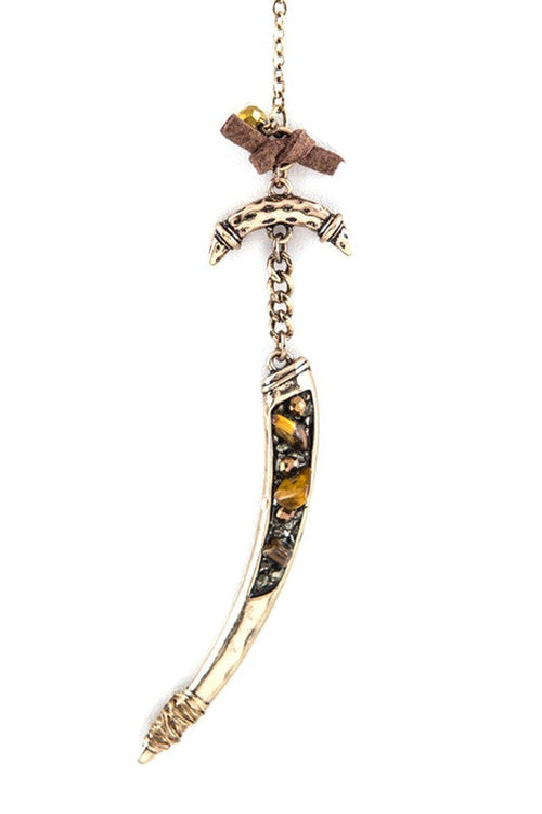 Iconic Druzy Horn Drop Necklace Set