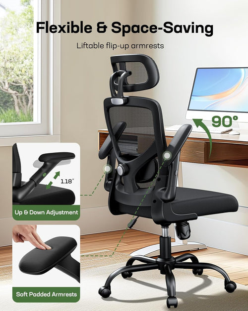 Ergonomic Mesh Office Chair High Back Desk Chair Adjustable Lumbar