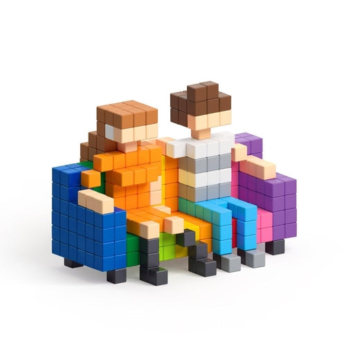 PIXIO-1600 Magnetic Blocks in 16 Colors +Free App