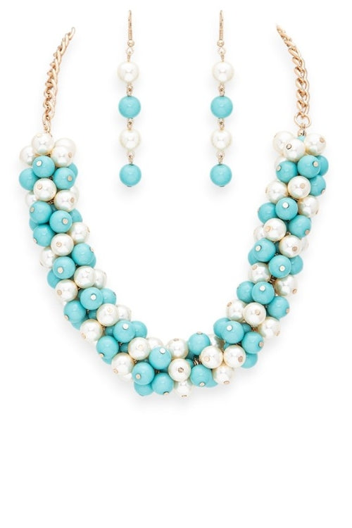 Mix Pearls Collar Necklace Set
