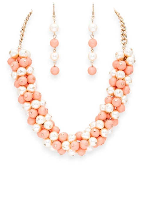 Mix Pearls Collar Necklace Set