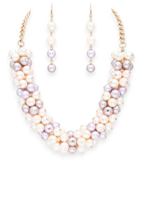 Mix Pearls Collar Necklace Set