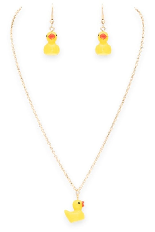 Iconic Duckling Pendant Necklace Set