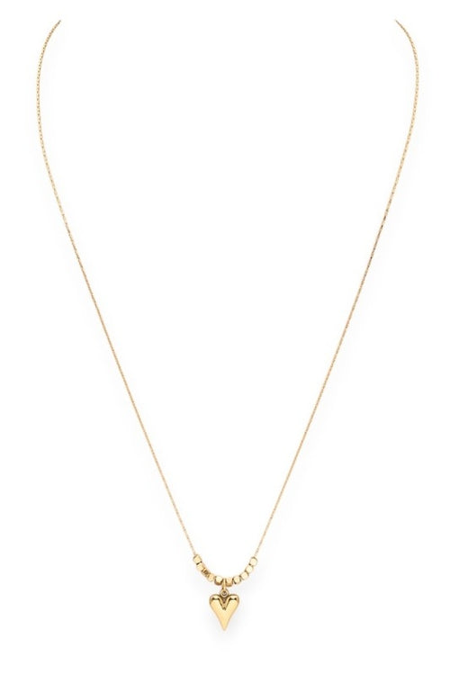 Stainless Steel Petite Heart Pendant Necklace