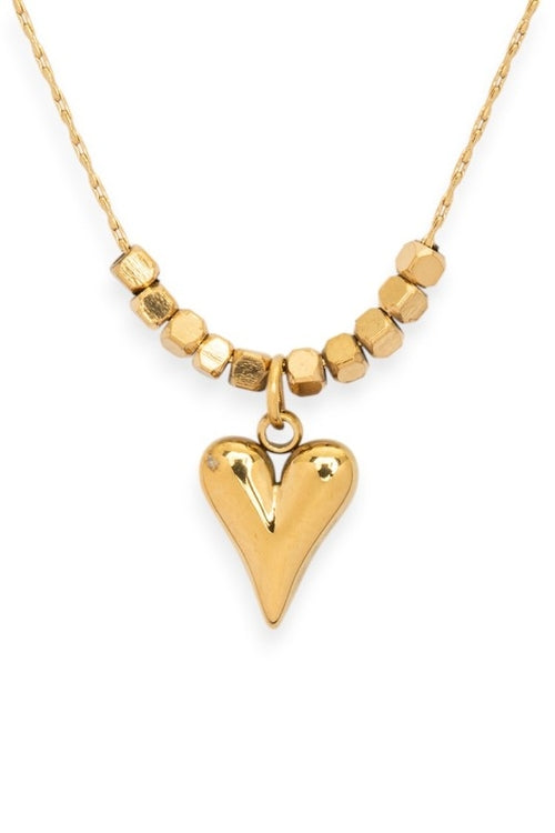 Stainless Steel Petite Heart Pendant Necklace