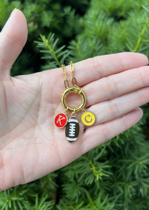 Chiefs Charm Enamel Kansas City Necklace KC