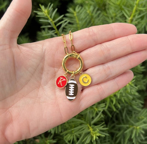 Chiefs Charm Enamel Kansas City Necklace KC