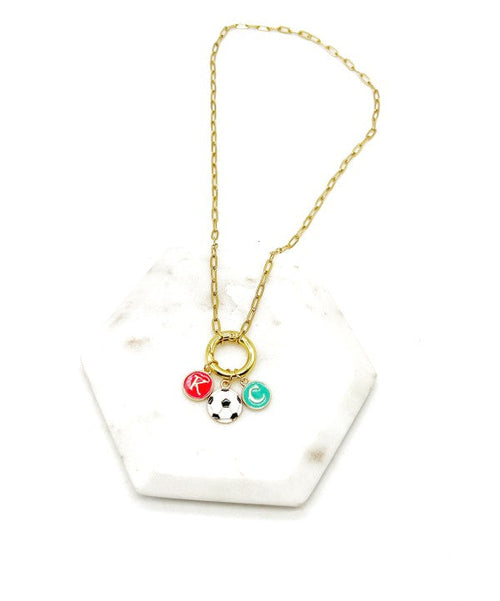 KC Current Soccer Charm Enamel Necklace