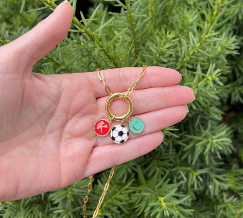 KC Current Soccer Charm Enamel Necklace