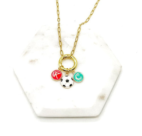 KC Current Soccer Charm Enamel Necklace