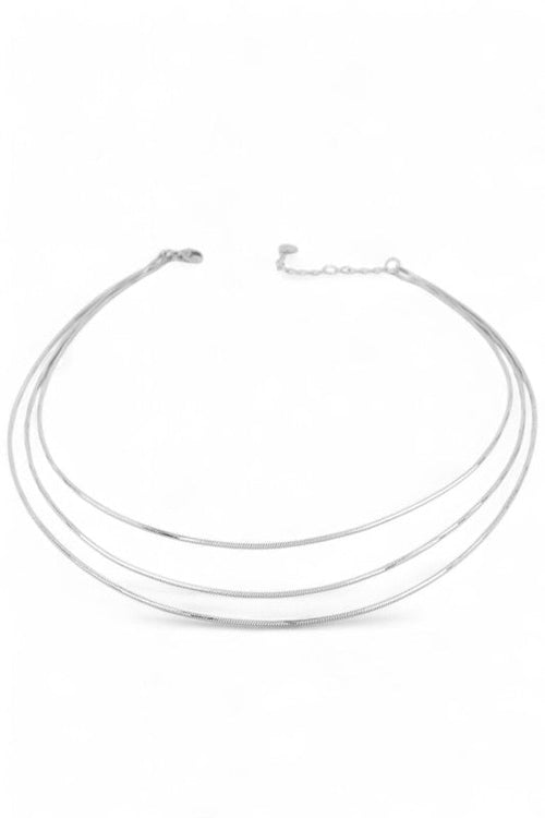 Stainless Steel Layered Snake Chain Necklace
