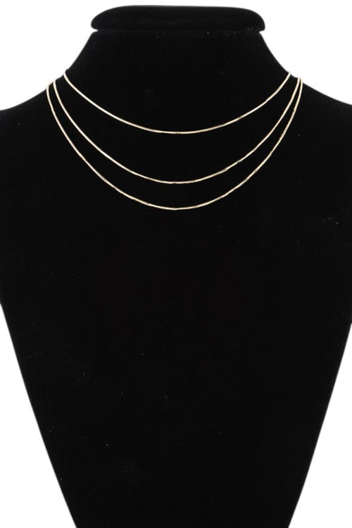 Stainless Steel Layered Snake Chain Necklace