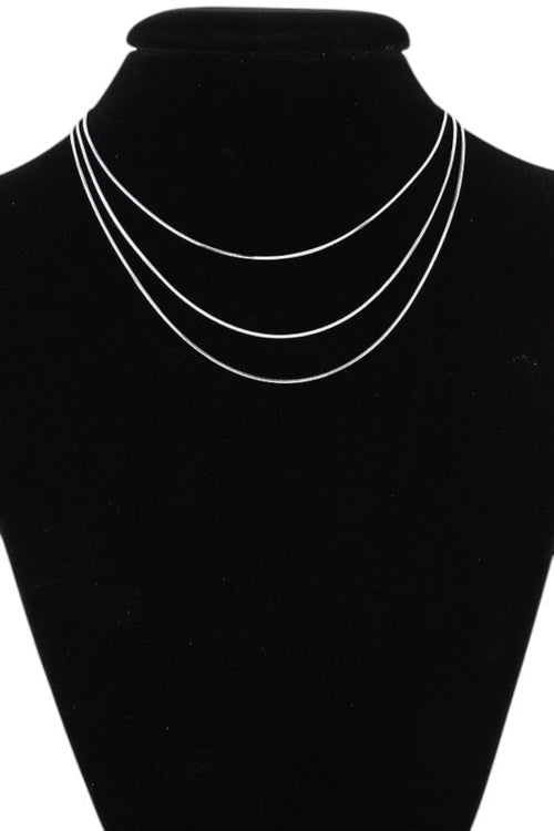 Stainless Steel Layered Snake Chain Necklace