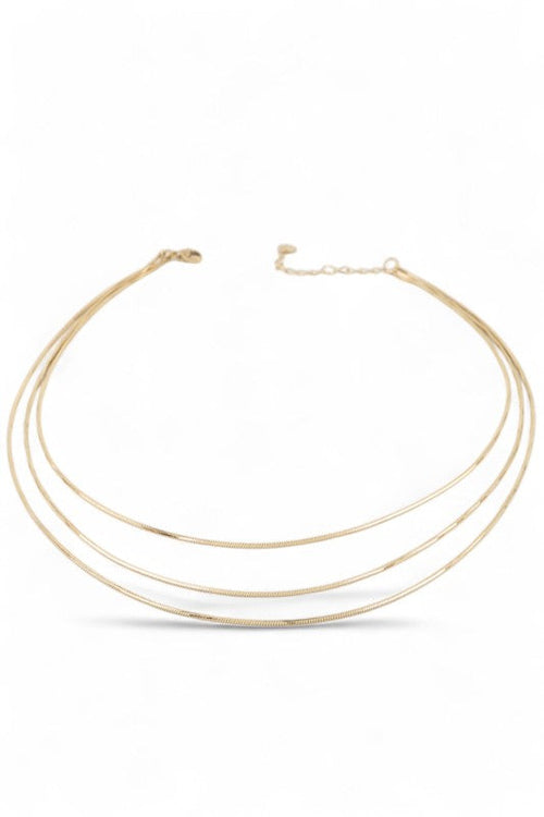 Stainless Steel Layered Snake Chain Necklace