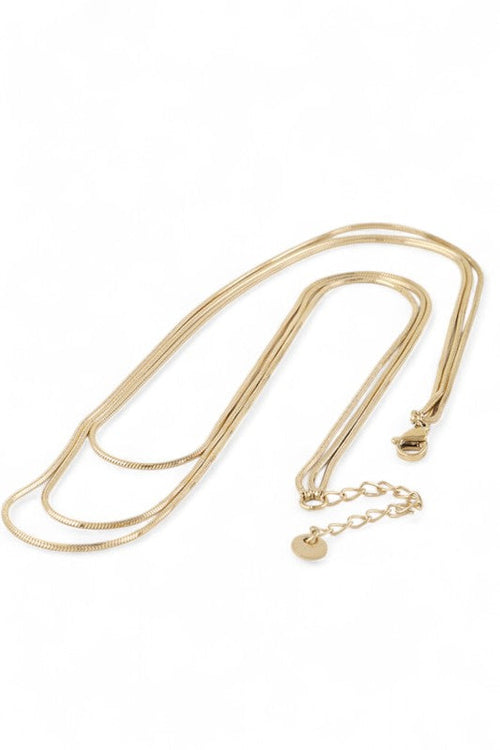Stainless Steel Layered Snake Chain Necklace