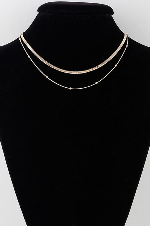 Stainless Steel Layer Chain Necklace