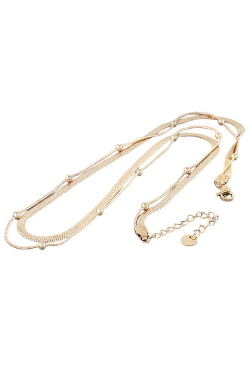 Stainless Steel Layer Chain Necklace