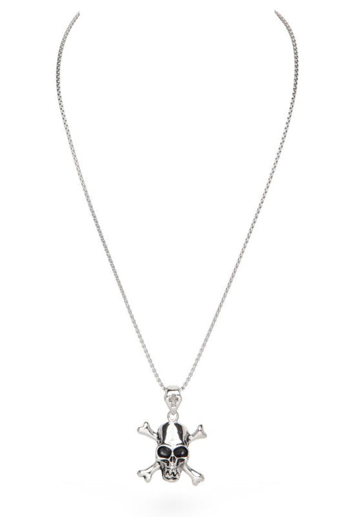 Unisex Stainless Steel Skull Pendant Necklace