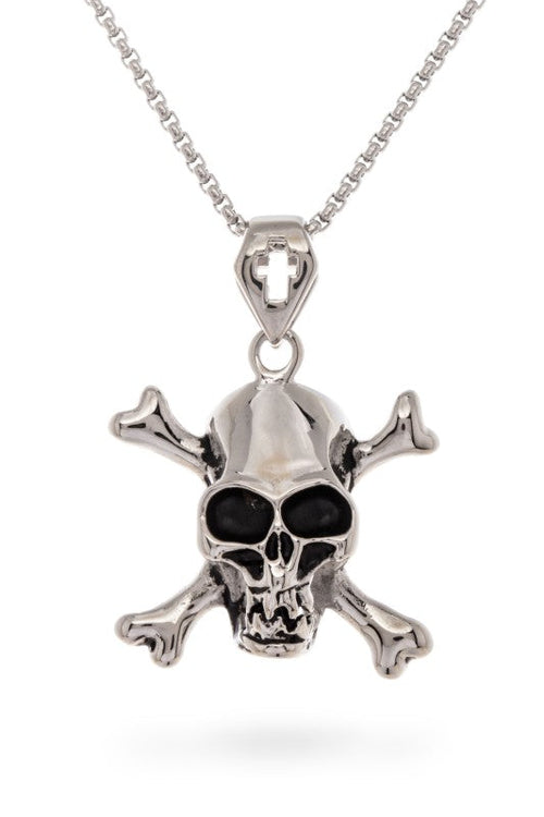Unisex Stainless Steel Skull Pendant Necklace