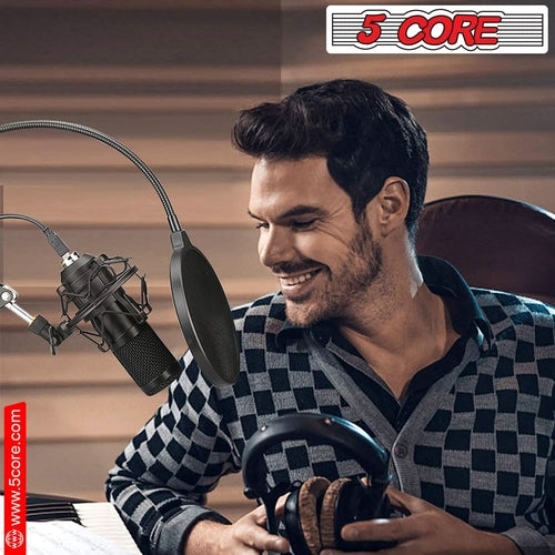 5Core Microphone Stand Suspension Desk Scissor Boom Arm 16" Shock