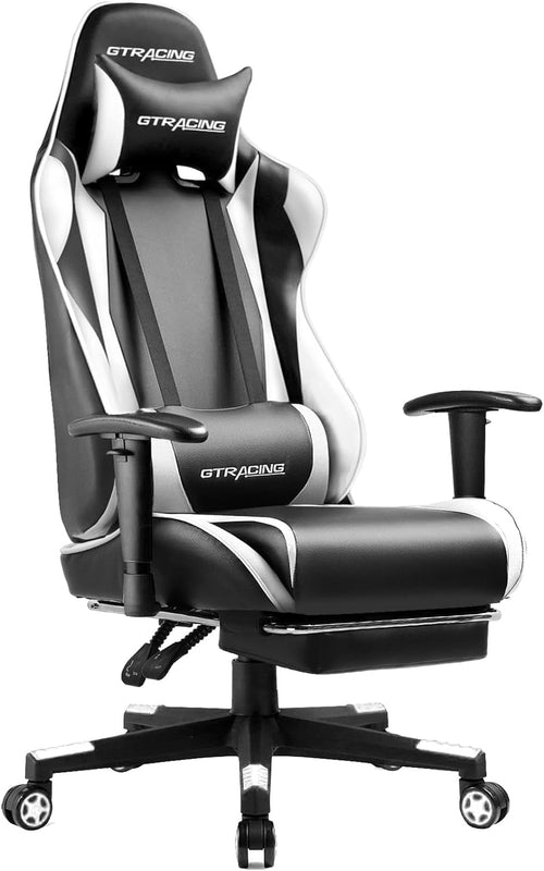 Gaming Chair with Footrest, Ergonomic Computer Game Desk Chair,