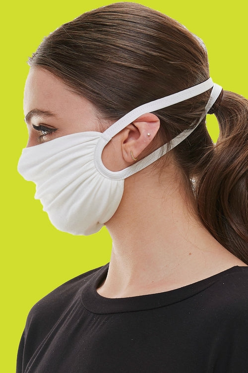 Fabric stretchable elastic head loops washable reusable face cover