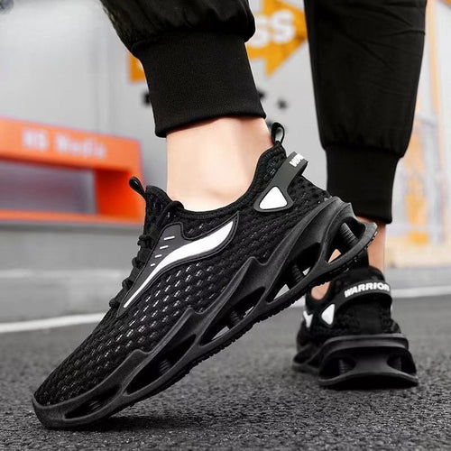 Men's Lace-up Sneakers Mesh Sports Shoes Fashion Hollow-sole Low Top