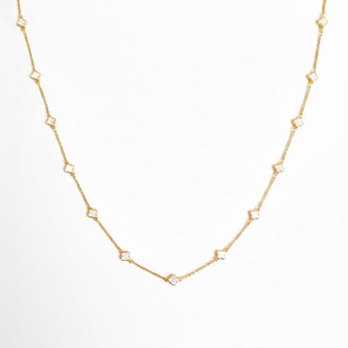 Petite Colored Clover Necklace