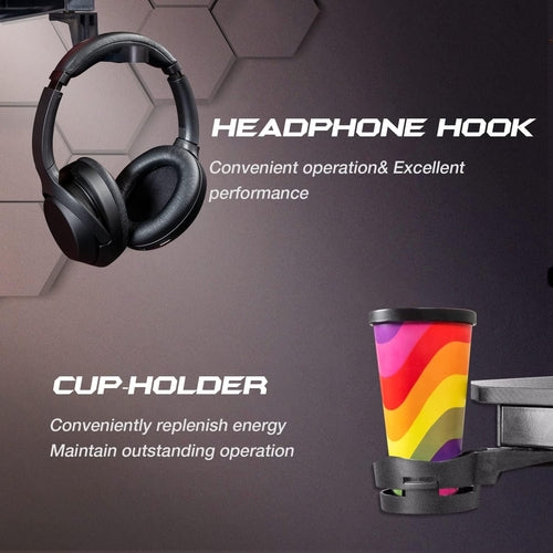 Gaming Desk, Computer Desk with Carbon Fiber Surface, Gaming Table Z