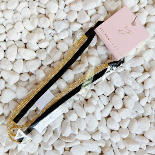 Ties On The Back Golden Choker Necklace