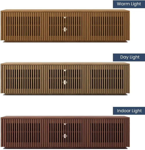 Mid Century Modern TV Stand, Solid Wood Media Console for 65 Inch TV,