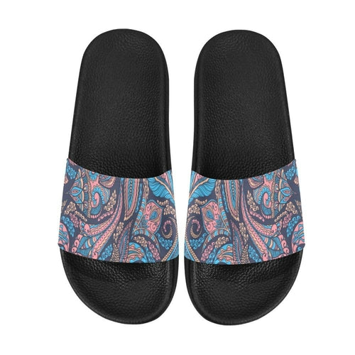 Mens Slide Sandals - Paisley Print