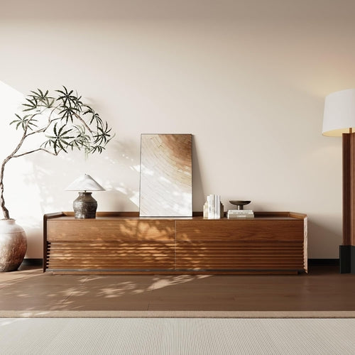 Mid Century Modern TV Stand, 78.74" Entertainment Center with LED